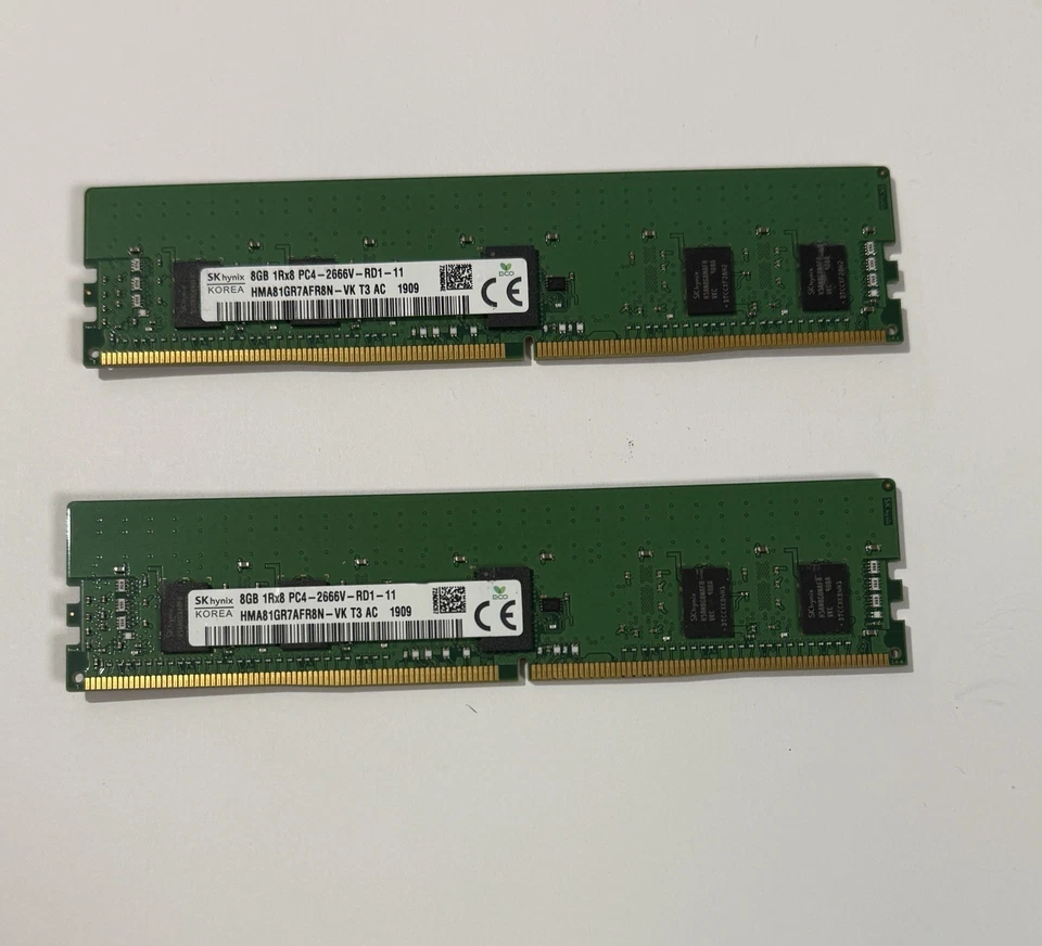 SK HYNIX 8GB Desktop RAM DDR4 2666MHz 1Rx8 PC4-2666V-RD1-11 HMA81GU6JJR8N-VK - Photo 1/1