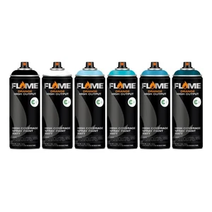 Flame Orange Aquas Sprühfarbe Pack (6 x 400 ml) - Bild 1 von 7