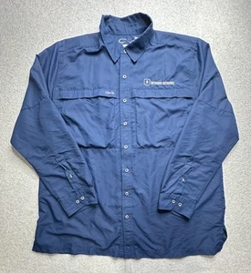 GameGuard Defender Outdoors Shirt Mens 2XL Blue Long Sleeve Fishing Performance - Picture 1 of 9
