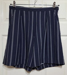 Joules Coretta Striped Shorts Women's Size UK 12 Lightweight Cotton Pockets Navy - Picture 1 of 9