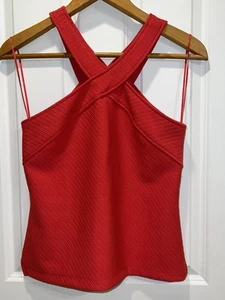 NWT Anthropologie Red Sleeveless Dressy Top Size Small - Picture 1 of 4