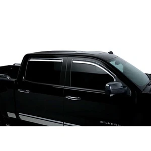 Juego de 4 viseras de ventana cromadas ABS para GMC Sierra 2015-2018 4 puertas doble cabina - Imagen 1 de 3