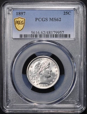 1897-P Barber Quarter -- Uncirculated PCGS MS-62 - Image 1 of 4