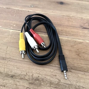 TRRS Jack Cord Male 3 Plugs x Red White Yellow Audio TV Video CD Connection #1 - Picture 1 of 16