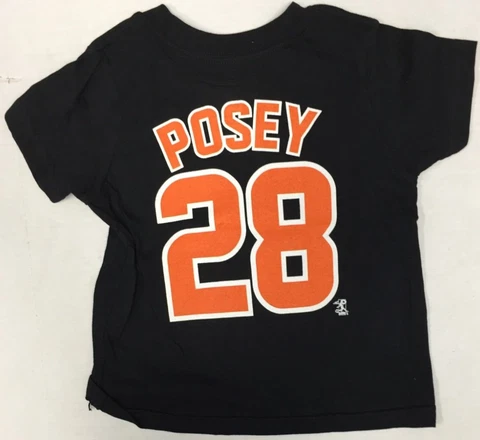 Buster Posey #28 San Francisco Giants 2-Sided Toddler Boy's T-Shirt 4T Cover