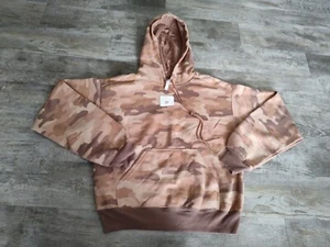 Fabletics Forever Fleece Hoodie Teddy Large Camo Latte Sz M - Picture 1 of 17