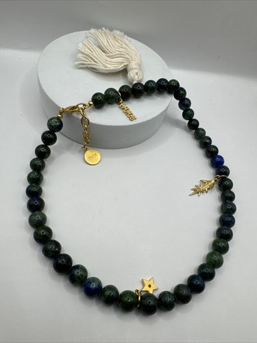 Dior blu verde DIORGARDEN pietra preziosa bracciale di perle collana girocollo