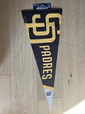 Banderín de los Padres de San Diego WinCraft años 2020 nuevo marrón amarillo a rayas Foto 1 de 4