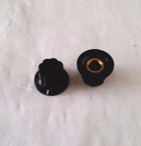 WALDOM WA101B 3/4" ESTRIADO FALDÓN INSTRUMENTO PERILLA NEGRO LOTE DE 1 PIEZA - Imagen 1 de 1