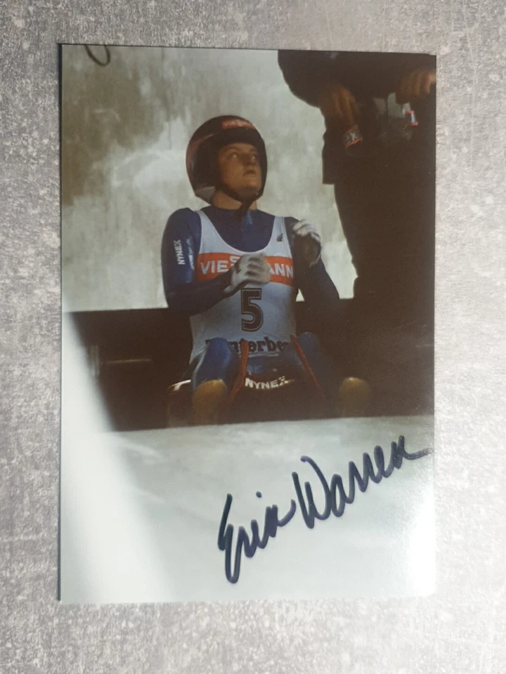 Foto m.Orig.AG Erin Warren USA Rodeln Weltklasse 90er - Einsitzer Rarität! - Bild 1 von 1