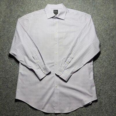 Camisa de viajero Jos A Bank para hombre púrpura 17-34 mangas largas abotonada ajuste a medida Foto 1 de 4