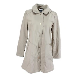 Dennis Basso Water Resistant Snap Front Jacket Deep Taupe S New - Afbeelding 1 van 2