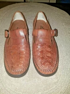 Studio Lifestyle Women's Shoes 7 Brown Woven Leather - Picture 1 of 8