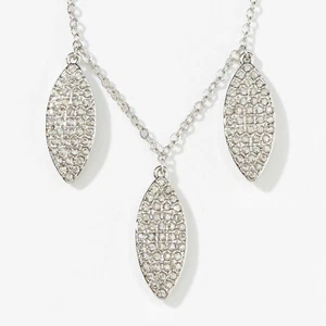 Touchstone Crystal Headliner Crystal Rhodium Necklace Swarovski ๐16-18" - Picture 1 of 1