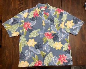 Seven Palm Men's 100% Silk Short Sleeve Button Up Hawaiian Shirt size XL  - Picture 1 of 7