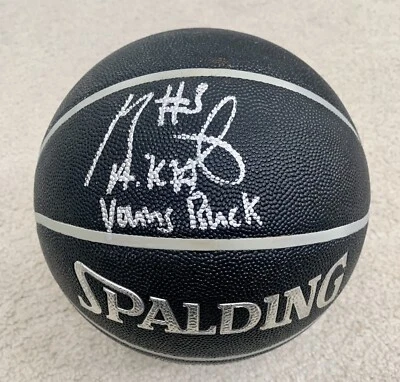 Brandon Jennings signed autographed black Spalding basketball PSA/DNA cert - Image 1 of 4