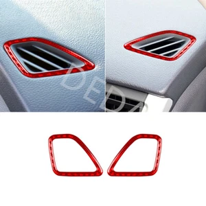 Tablero de fibra de carbono rojo ventilación salida anillo embellecedor para Jeep Cherokee 2014-2018 - Imagen 1 de 14