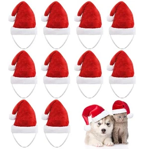 10 Pcs Dog Cat Pet Santa Hat Christmas Pet Costumes Santa Hat Pet Christmas P... - Picture 1 of 7