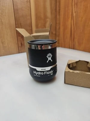 Vaso y botella de vino Hydro Flask de acero inoxidable de 10 oz, negro - nuevo Foto 1 de 2