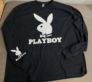 Playboy Bunny Con Manga MANGA LARGA Camiseta Hugh Hefner - Imagen 1 de 1