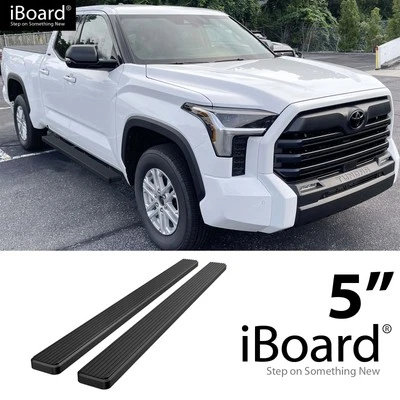 APS Running Board Side Step 5in Steel Black Fit Toyota Tundra Double Cab 22-25 Foto 1 de 4