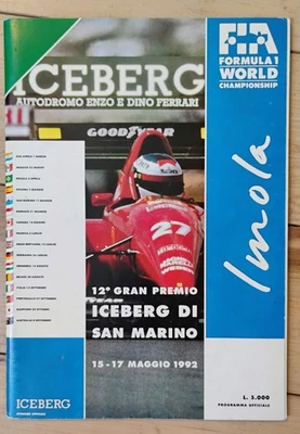 Formula 1 Grand Prix Program Imola San Marino 1992 - Image 1 of 4