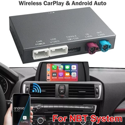 Wireless CarPlay/Android Auto for BMW 1/2/3/4/5/6/7 Series X1 X3 F25 X5 X6 NBT - Image 1 of 4
