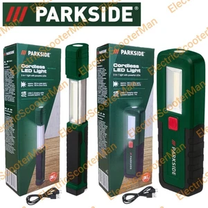 Parkside 2in1 Kabellose LED Arbeitsleuchte Handtaschenlampe Inspektionslampe Magnet USB - Bild 1 von 16
