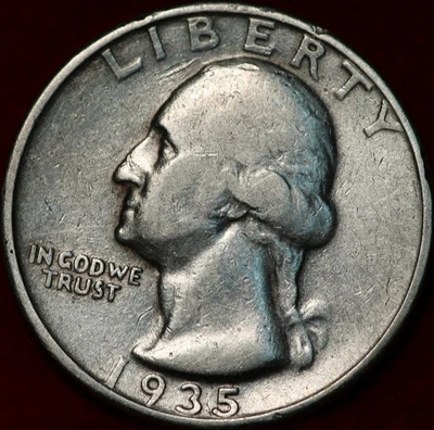 1935 Philadelphia Mint Silver Washington Quarter - Image 1 of 2