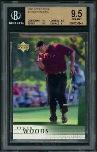 2001 Upper Deck Tiger Woods #1 BGS 9.5 Gem Mint - 2 10's 10/10/9.5/9.0