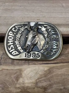 1995 Mule Days Belt Buckle Bishop, Calif.  Solid Bronze Ltd Edition 0065 of 3500 - Picture 1 of 5