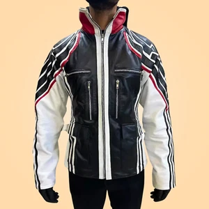Tekken 8 Jin Kazama Leather Hooded Cosplay Jacket | Jin Kazama Leather Costume - Picture 1 of 8
