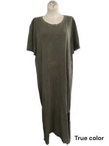 Daily Practice olivgrünes langes T-Shirt Kleid Damen Größe XL - Bild 1 von 6