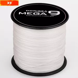 Dorisea Mega 9 Brins 100m-2000m Blanc PE Tressé Pêche Ligne Rond Tresse X9 - Imagen 1 de 10