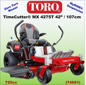 Toro MX4275T Zero Turn 42"/107cm Ride On Mower Lawnmower Garden Tractor Mulcher - Picture 1 of 12