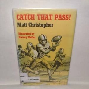 Catch That Pass! by Matt Christopher -1977 -Lib. Binding HC -ExLibrary -Football - Picture 1 of 16