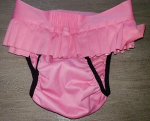 BALLERINA female DOG DIAPER COVER SKIRT PINK RUFFLES NEW MESH LINED nice! - Picture 1 of 2