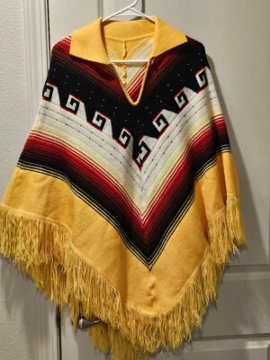Poncho vintage multicolor Foto 1 de 4