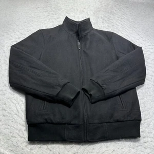 Calvin Klein Bomberjacke Wolle Schwarz Full Zip Stepp Gefüttert Herren Größe Small S - Bild 1 von 16