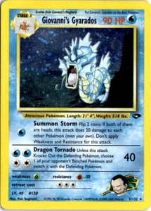 Giovanni's Gyarados - 5/132 - Holo Rare - Pokemon Unlimited Edition LP - Picture 1 of 4