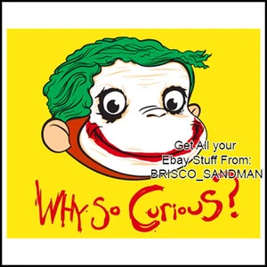 Fridge Fun Refrigerator Magnet WHY SO CURIOUS GEORGE -BATMAN JOKER SPOOF- funny - Picture 1 of 3