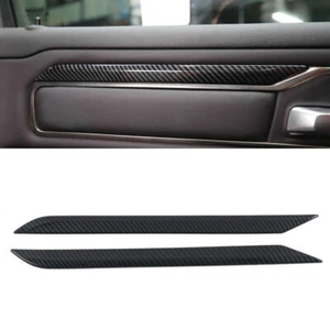 For Dodge For Ram 1500 19-20 Carbon Fiber Inner Car Door Decorative Strips Trim - Foto 1 di 6