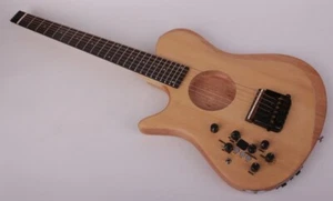 Left hand headless electric acoustic guitar travel silent built in effect drum - Picture 1 of 11