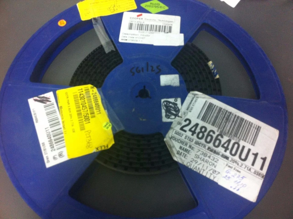 Cooper P/N: DR74-6R8-R - 275 PCS LOT, Inductor PWR 7.344uH/6.8uH 20% 100 - Image 1 of 1