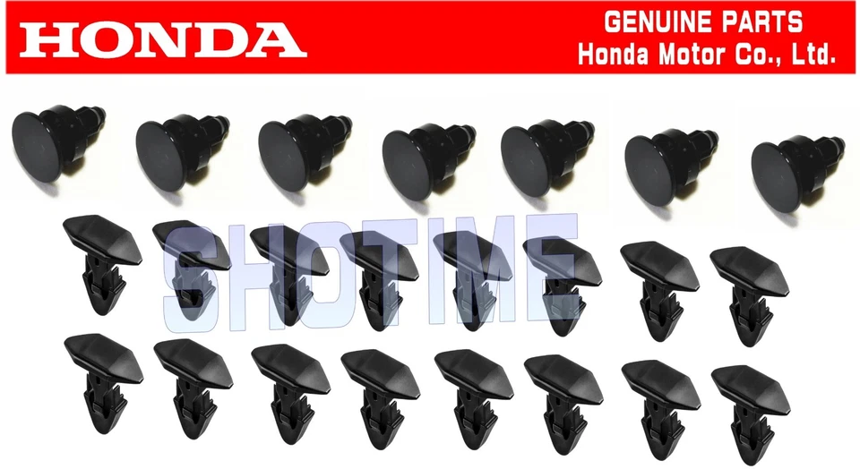 HONDA 93-97 CIVIC Del Sol S Si VTEC Cowl Top Panel Cover Clip 7p & 16p Set OEM - Image 1 of 1