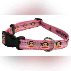 NWT Perri's Dog Collar Paul Frank Julius Monkey Pink Adjustable Medium Puppy - Picture 1 of 3