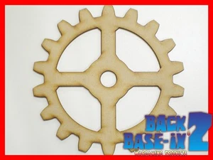 MDF Wooden Shapes Cogs 75mm High 3mm Thick Custom Cut x 10 pieces cog23 - Photo 1/1