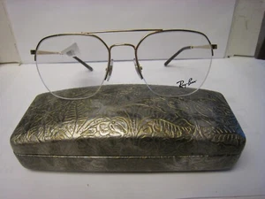 Monturas para gafas Ray-Ban RB6444 3094 oro pulido medio borde redondo 51-18-140-46V - Imagen 1 de 8