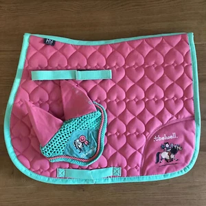 Matchy Set, Schabracke & Fliegenschleier, PONY/COB, THELWELL, KOSTENLOSER UK-VERKAUF - Bild 1 von 4