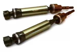 Slash 4x4 C28219GUN Integy Front Driveshafts & SSLF254D Hot Racing Spur Gear - Picture 1 of 15